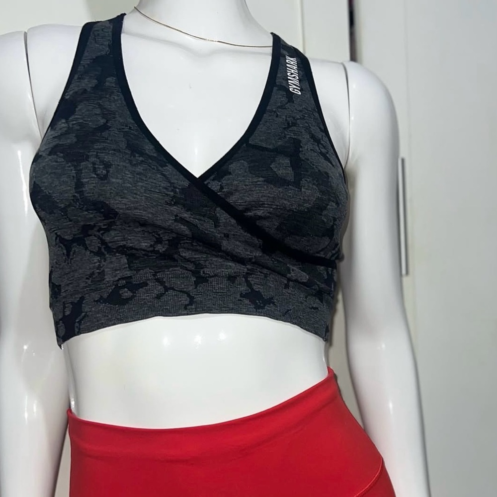 Stylish Black and Gray Sports Bra by Unknown Brand